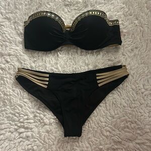 Victoria Secret Women’s Black & Sequins Sexy Bikini